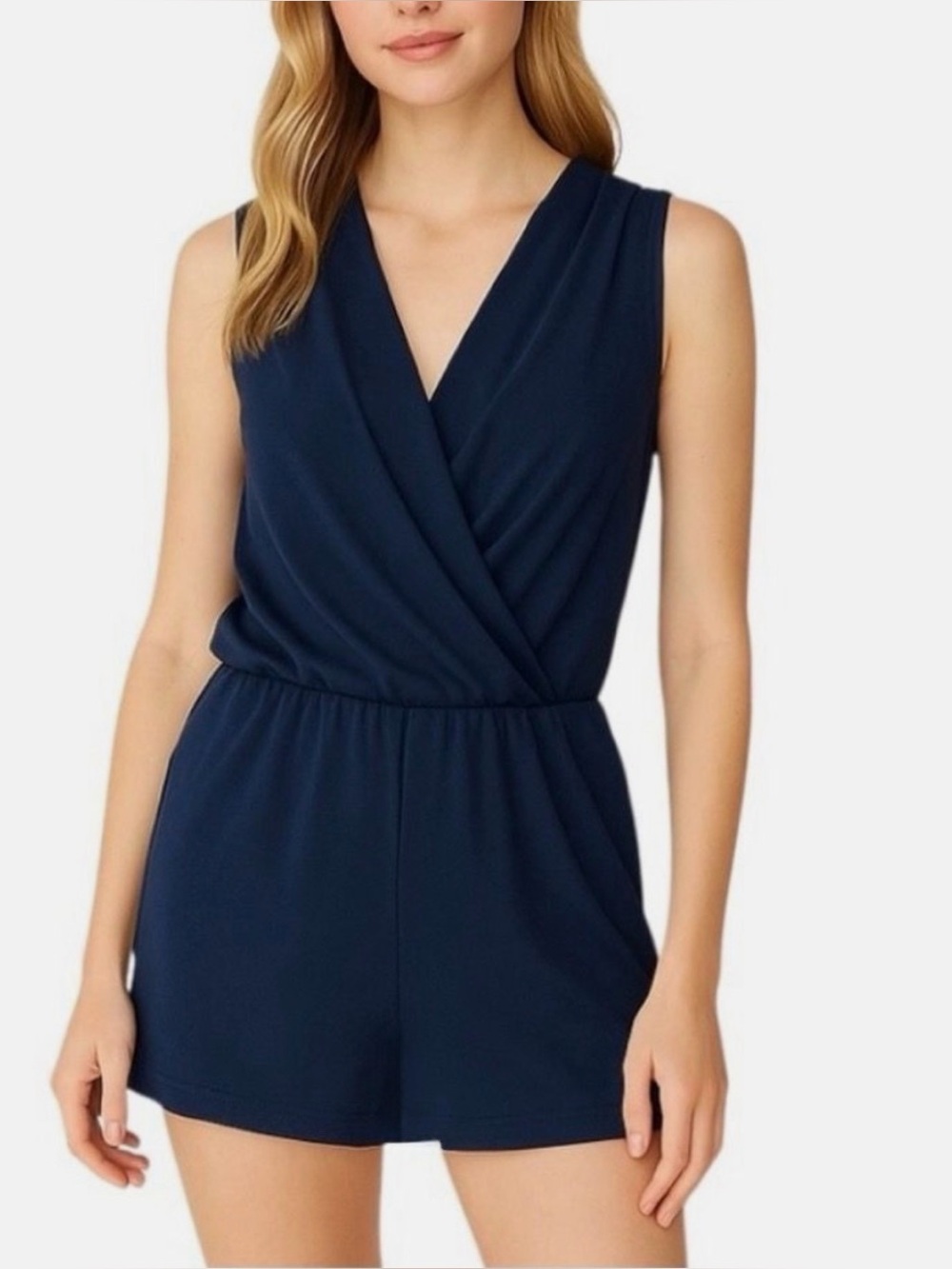 BCBGeneration Navy Sleeveless Romper Festival Club Concert XSmall Summer Outfit